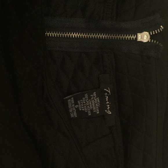 Black Quilted High Rise Shorts "Skort" - Picture 5 of 5